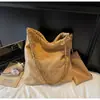 Bolso Grande de Ante y Terciopelo para Mujer 2026 Nuevo Otoño Invierno Casual Acolchado de Diamantes con Cadena Bandolera Bolso Tote de Gran Capacidad para Viajes