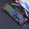 Suministro Directo Transfronterizo Retro Punk Vapor Electrochapado Perilla Luminoso Cableado Teclado Mecánico Plug-In Eje Verde Juego de Computadora
