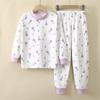 Conjunto de Roupa Íntima de Algodão Infantil para Meninas e Meninos, Roupa de Casa, Adolescentes, Blusas e Calças Térmicas Duráveis para Crianças