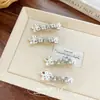 Clip para el Cabello de Lujo Ligero Exquisito Flor de Pedrería Perla Barroca Pinza de Pato Clip Completo de Pedrería para Flequillo Accesorios para el Cabello al por Mayor