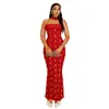C7626 Transfronterizo Aliexpress Amazon Moda Europea y Americana Vestido Elegante sin Tirantes para Mujer con Cinta de Pedrería Set