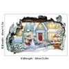 Adesivos de Parede Decorativos com Atmosfera Natalina Transfronteiriça Papai Noel Adesivos Decorativos de Feriado Sala de Estar Adesivos de Parede Autoadesivos