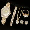 Explosiones de Comercio Exterior Moda Patrón Romano Diamante Reloj de Pulsera para Mujer Reloj de Pulsera de Cuarzo Brazalete Reloj de Pulsera para Mujer Fabricantes en stock