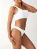 Traje de baño Nuevo Estilo 2026 para Mujer, Sexy Europeo y Americano de Tres Puntos Espalda Descubierta Estilo Chanel Estilo Ins Traje de Baño Bikini