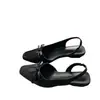 Sandalias planas casuales de punta fina estilo francés para mujer, nuevas sandalias de verano 2026 estilo hada con lazo para mujer