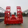 Nuevo semirremolque bajo plano semirremolque elevable de 5 ejes carga de 60 toneladas estructura de acero vehículo de transporte de maquinaria de construcción