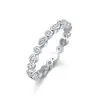 Anillos Creativos y Únicos con Borlas para Comercio Exterior Que No Se Desvanecen, Venta Caliente Transfronteriza de Anillos de Plata Moissanita de Nicho de Alta Gama
