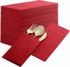 En stock, paquete de cuchillos y tenedores desechables coloridos sin polvo, servilletas para fiestas, restaurantes occidentales, cuchillos y tenedores plegables, servilletas impresas