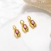 Colgante de tulipán con forma de planta bañado en cobre de 18 quilates, hecho a mano, para mujer, joyería artesanal, collar, pendientes, accesorios para colgantes.