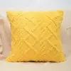Venta Caliente Transfronteriza Otoño e Invierno Funda de Cojín con Flores Cortadas de Piel de Conejo Terciopelo de Algodón Cómodo Simple Nórdico Sofá Felpa Jacquard Funda de Cojín