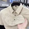Camisa polo masculina de manga curta, camiseta com gola de lapela, nova moda casual de verão fina de manga curta para homens, disponível para atacado