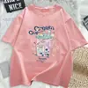 Camiseta de Manga Corta de Verano - Camiseta Holgada de Cuello Redondo con Estampado de Dibujos Animados para Mujer, Suave, Casual y a la Moda, Adecuada tanto para Hombres como para Mujeres