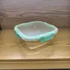 Tazón de Vidrio Caja Conservadora de Frescura Vidrio de Borosilicato Alto Lonchera Uso Estudiantil Calentable Refrigerable Directo de Fábrica Vidrio de Borosilicato Alto