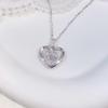 Collar con colgante de corazón palpitante de plata esterlina S925 de SHIAI, regalo de San Valentín para novia, cadena de clavícula ligera de lujo