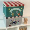 Caja de Almacenamiento para Jardín de Niños Respetuosa con el Medio Ambiente con Tapa Lavable Plegable Caja de Almacenamiento para Libros Infantiles Almacenamiento Doméstico para Ropa de Armario