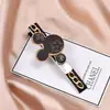 Popular horquilla retro de cuero con perlas barrocas y pedrería, estilo pequeño y fragante, clip lateral para flequillo de moda en redes sociales, accesorios para el cabello para mujer