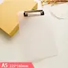 Clip de plástico PP transparente para tablero de escritura, férula para escribir notas, archivador, clip para menú, clip para facturas, tamaño A4 y A5.