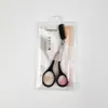 En stock venta al por mayor tijeras para cejas para principiantes herramientas de maquillaje de belleza tijeras para cejas tijeras pequeñas nuevas con peine tijeras para cejas