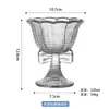 Taza de Helado de Vidrio Espeso con Relieve Floral de Alto Valor Estético, Copa para Licores de Bebida Ligera de Uso Doméstico, Copa Creativa de Vino de Frutas con Mariposa