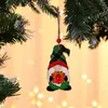 Nuevas Decoraciones Navideñas Colgante Pequeño de Madera Pintada Árbol de Navidad Anciano sin Rostro Patrón de Rodolfo Colgante