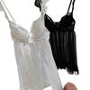 Lencería Sexy con un Estilo Puro y Atractivo, Fruncida y Transparente, Vestido Camisón Sexy de Malla con Volantes para Mujer, Camisón Atrevido para Bustos Pequeños