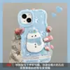 Pegatinas de Muñeco de Nieve de Peluche Adecuadas para Funda de Teléfono Apple 17 Pro Max, Soporte Dual Mate 80, Silicona Linda para 16, 14, 15