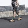Maburon Primavera y Verano Retro Perezoso Planos Cuero Mate Birkken Corcho Pantuflas Una Palabra Altura Aumentada Playa Birkken Medias Pantuflas