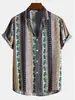 Ropa de Hombre Transfronteriza Amazon Nuevo Estilo de Verano Camisa Hawaiana para Hombre de Solapa Manga Corta Cardigan Casual con Estampado 3D