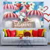 Bandera de Jardín Nueva para el Día de San Valentín Transfronteriza Decoración de Patio Bandera Colgante de Rosa Roja Impresión a Doble Cara Se Puede Diseñar Según la Imagen