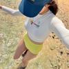 Traje de baño de surf para mujer, estilo coreano, ajustado, adelgazante, de manga larga, de secado rápido, sencillo, conservador, de cintura alta, con abertura que cubre el vientre.