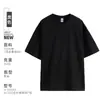 Camiseta Pesada Gola Careca com Ombros Caídos 250g, Popular nas Redes Sociais, Algodão Puro Marca Moderna Camiseta Básica Casual, Camiseta de Verão Gola Careca Cor Sólida