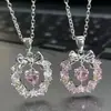 Collar con Lazo de Guirnalda de Amor Cadena para Clavícula de Mujer Lujo Accesible Diseño de Nicho Navidad Ins Mejor Amiga Corazón