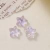 Parche de resina con forma de estrella de cinco puntas, transparente, con purpurina, para funda de teléfono, pendientes, accesorios de joyería DIY para mujer, venta al por mayor
