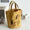 Bolso Cubo Little Pony para Mujer Bolso Tote de Lona Versátil Simple Bolso de Mano de Pequeña Capacidad Lonchera Bolsa para el Almuerzo Bolso de Mano