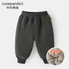 Chaquetas de Terciopelo Kaka Panda para Niños Trajes de Pantalón Infantiles Ropa de Invierno para Niñas Bebé Ropa Cálida de Otoño e Invierno para Bebés