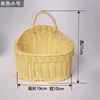 Cesta Colgante de Pared de Mimbre Sintético, Cesta Tejida de Mimbre, Cesta de Mimbre Tejido de Plástico, Cesta de Almacenamiento para Cebolla, Jengibre, Ajo en la Cocina, Cesta Colgante para Utensilios de Cocina, Cesta de Mimbre