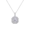Moderna Cadena Cuadrada de Plata S925, Producto de Alta Calidad de Lujo Ligero, Más Vendido Transfronterizo, Cadena de Moissanita, No se Desvanece, para Mujeres