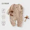 Ropa de Bebé Otoño Clase A Estilo Ins Ropa Estilo Monje Cuatro Estaciones Manga Larga Sin Costuras Elástica Pijama Body Bebé Clase A