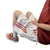 Pantalones Cortos Deportivos Casuales de Secado Rápido con Diseño de Tres Rayas para Hombre Verano Nuevos de Corte Holgado de Cinco Puntos Pantalones de Chándal Estilo Americano