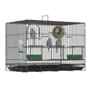 Jaula para Periquitos, Cacatúas, Agapornis, Villa de Pájaros Encriptada, Jaula de Pájaros Perla, Jaula Metálica Plegable para Coche