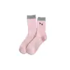 Calcetines de Lana Gruesos y Cálidos para Otoño e Invierno Calcetines de Media Pantorrilla Estilo Coreano Esponjosos Estilo Ins Lindos Calcetines Coreanos Bordados de Cachorro Caídos