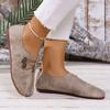 Zapatos planos casuales de talla grande de comercio exterior para mujer, zapatos de mujer europeos y americanos transfronterizos de primavera y otoño, nuevos zapatos planos de cabeza redonda y boca baja con guisantes para mujer