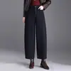 Calça curva de comprimento 9/10 que cobre os quadris, é emagrecedora e estilosa, calça banana, novo modelo outono/inverno 2026, cintura alta, calça harém com forro de fleece para o trabalho