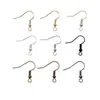 100 Piezas/paquete multicolor en 18x 19m accesorios para pendientes ganchos para orejas al por mayor material de hierro gancho para orejas regular