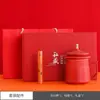 Caneca Cultural Estilo Chinês Cidade Proibida Presente Vermelho para Evento do Dia da Juventude de 4 de Maio Lembrança para Entrar ou Sair de um Grupo ou Lembrança de Aposentadoria