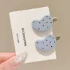 Pinza para el pelo de lunares con forma de corazón para mujer 2026 Estilo nuevo Pinza para flequillo lateral Tacto de alta gama Pinza respetuosa con el cabello Accesorios para el cabello Pasador
