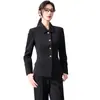 Conjunto de Blazer e Calça Preto Profissional Feminino Outono 2026 para Estudantes Universitárias Baixinhas, Adequado para Estágio e Trabalho, com um Toque de Luxo