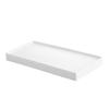 Caja de almacenamiento de suelo con tapa y polea, plástico PP, gris, caja de almacenamiento para acabado de baño, caja de almacenamiento para artículos varios de escritorio
