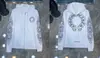 25S Nova Série de Moletons com Zíper de Manga Longa e Cruz Chrome Hearts Outono e Inverno para Homens e Mulheres