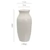 Shumen Blanco Nórdico Boca Grande Simple Cerámica Decorativo Jarrón para Flores Secas Flores Acuáticas Sala de Estar Arreglos Florales Decoración de Escritorio